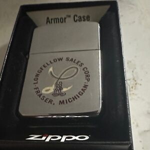 Zippo Silver Armor Case with Custom Logo